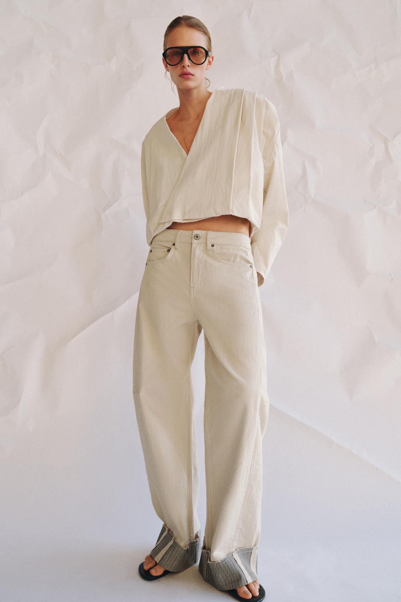 ZARA ZW COLLECTION RELAXED MID-RISE JEANS
