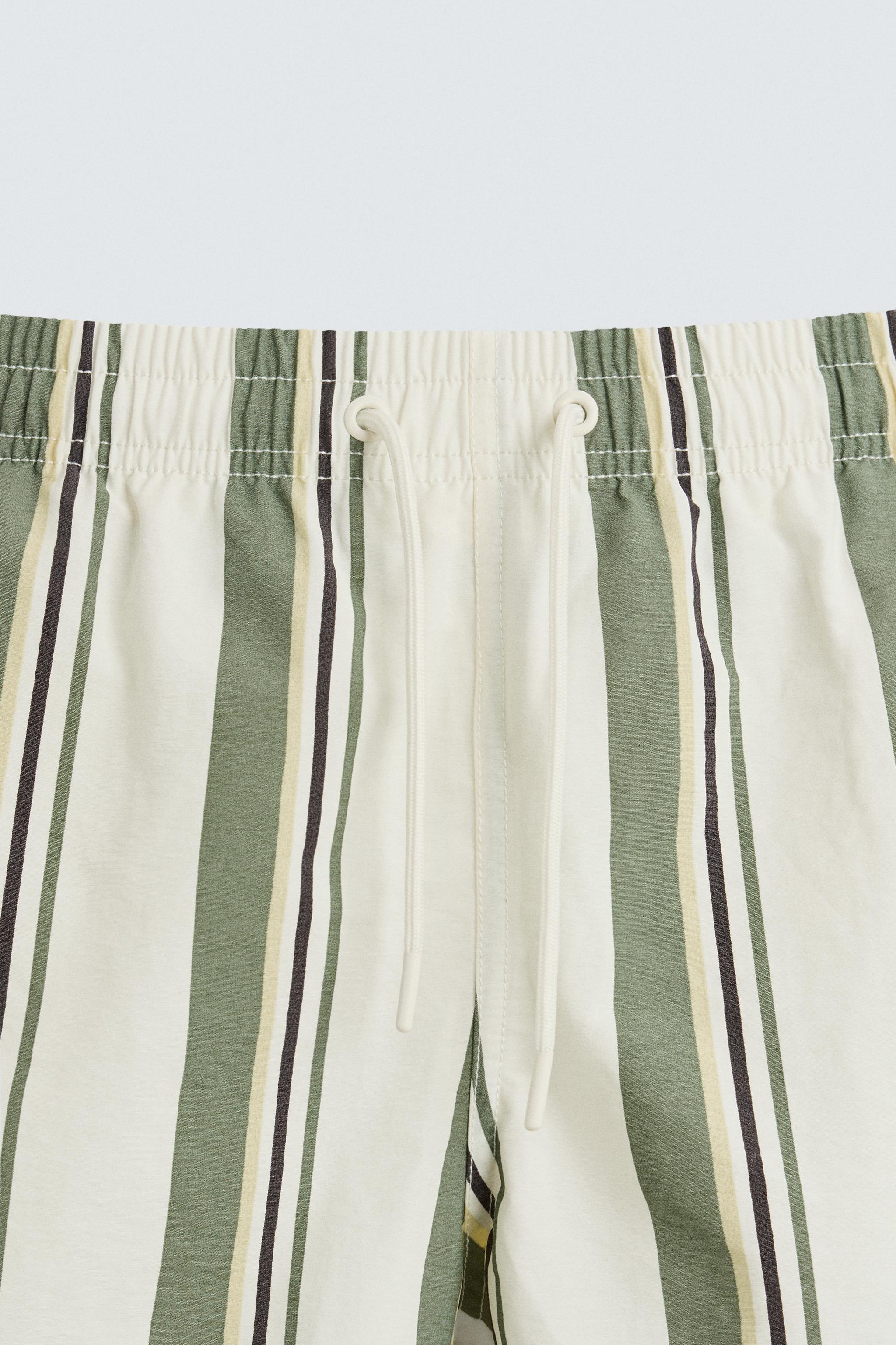 STRIPED MID-LENGTH SWIMSUIT