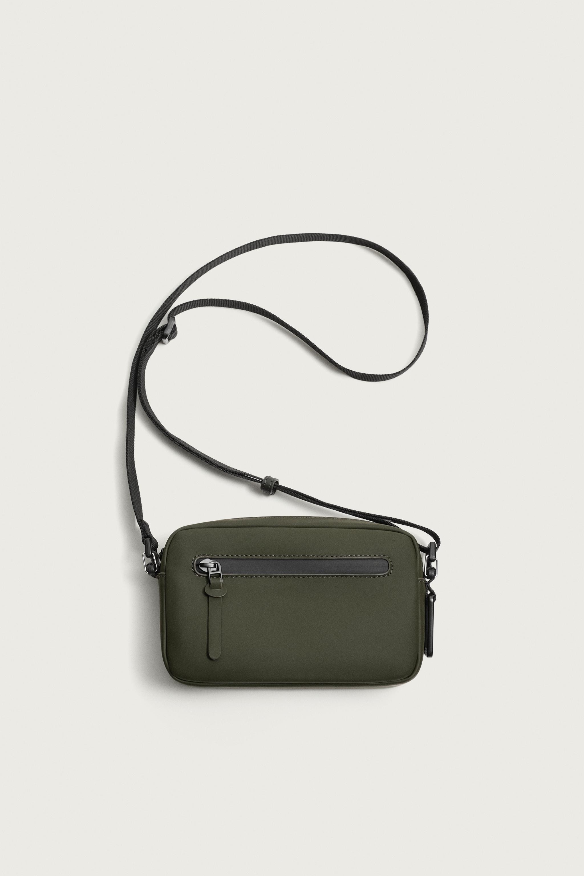 RUBBERIZED CROSSBODY BAG - Khaki Green | ZARA Canada