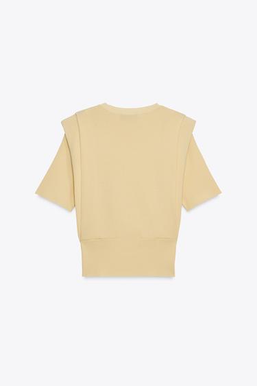 TOP EN MAILLE À ÉPAULETTES - Bis de Zara - Image 6
