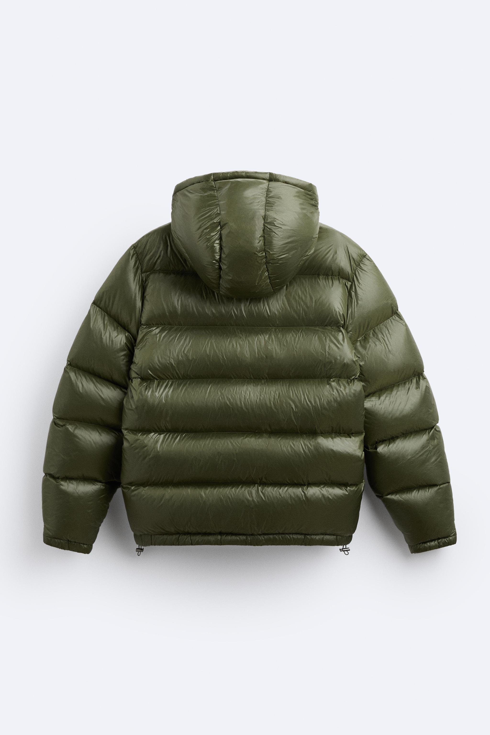 Shiny down puffer jacket zara on sale