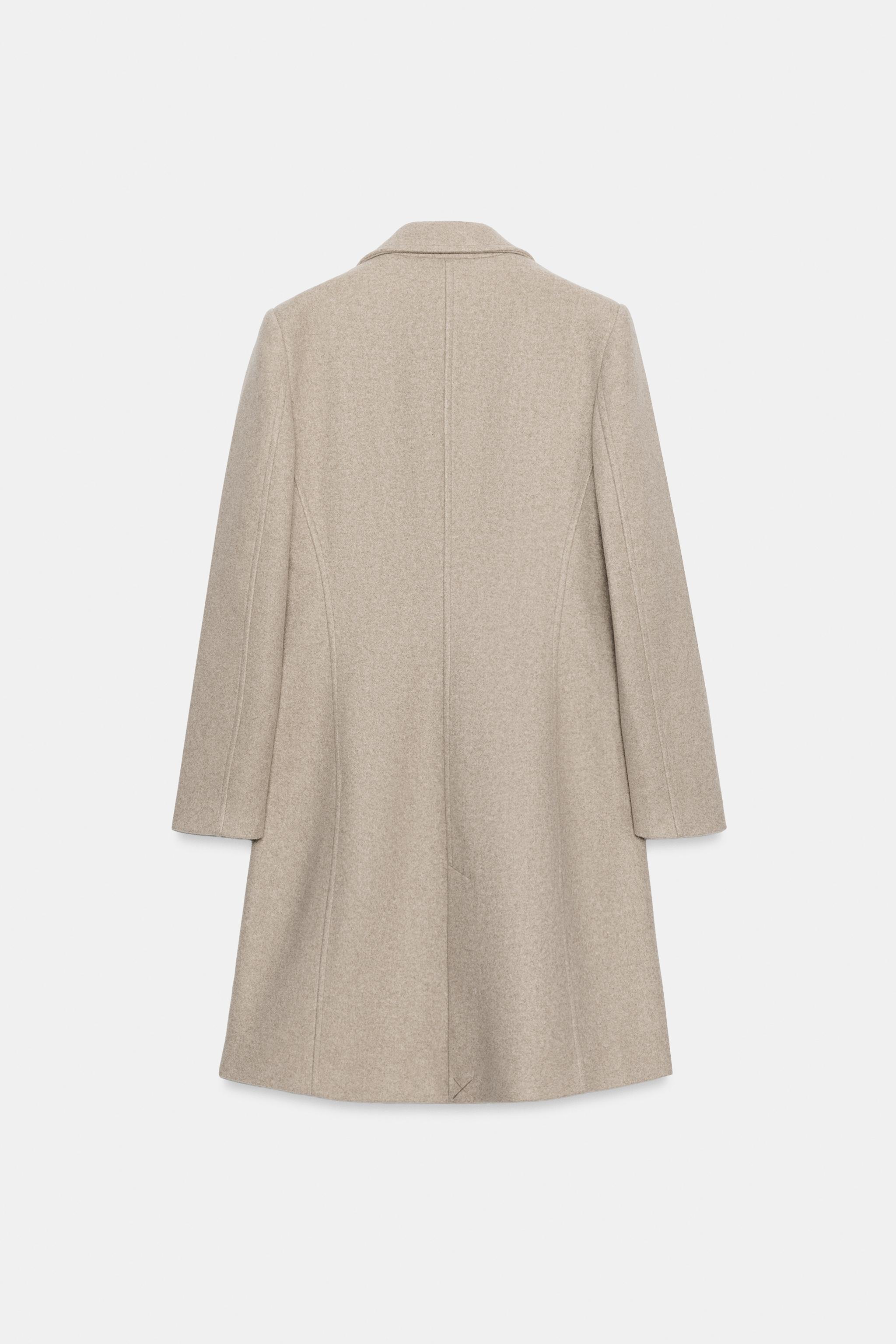SOFT COAT WITH SHOULDER PADS - Beige | ZARA Curaçao / Curazao