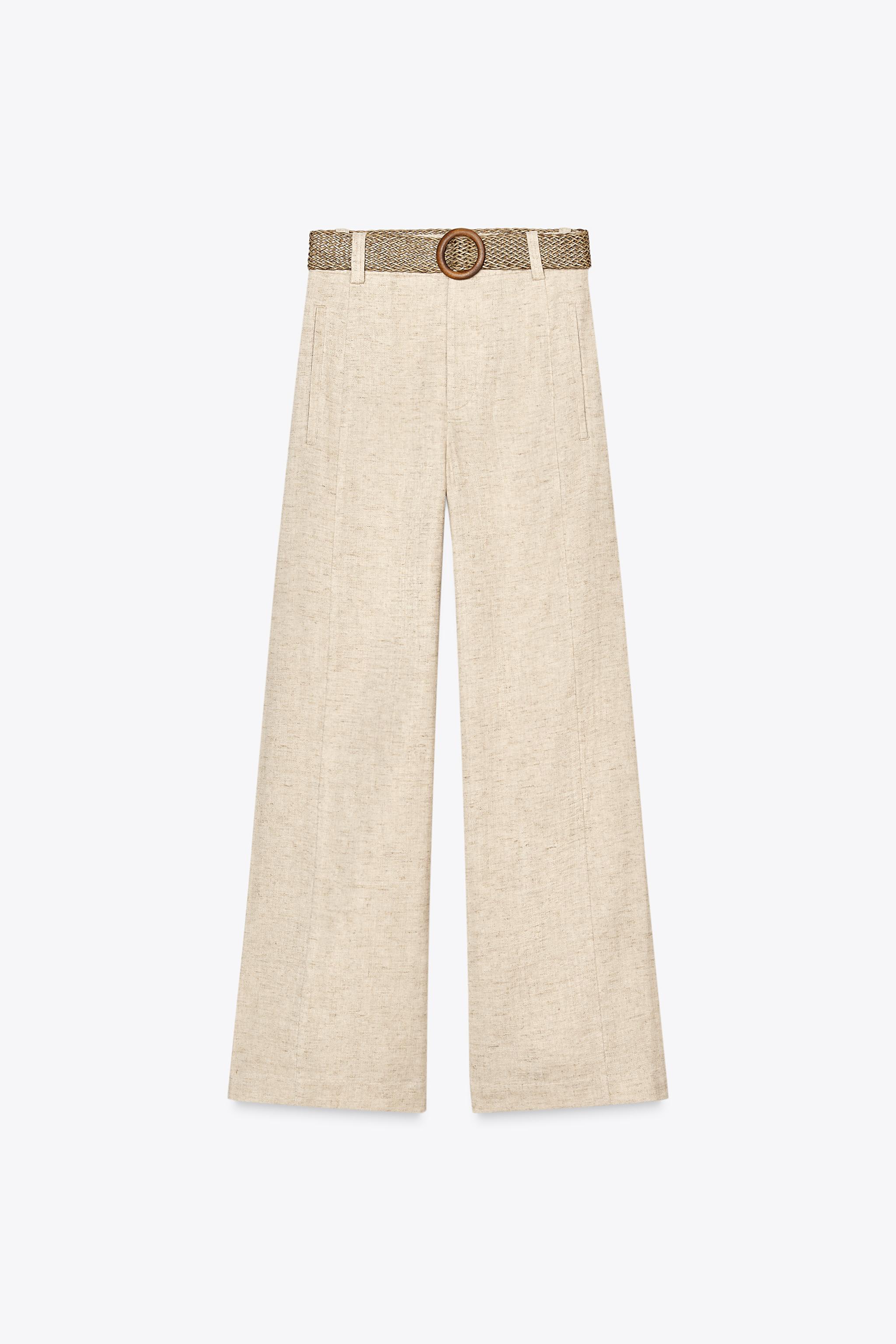 RUSTIC BELTED PANTS - Light beige | ZARA United States