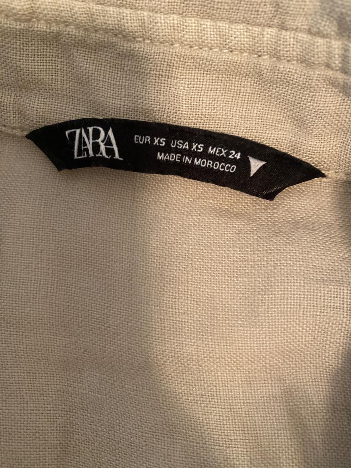 CROPPED 100% LINEN SHIRT - Image 2