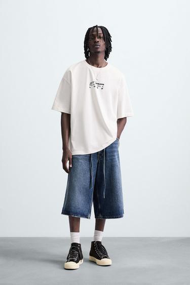 PRINTED GRAPHIC T-SHIRT - White by Zara