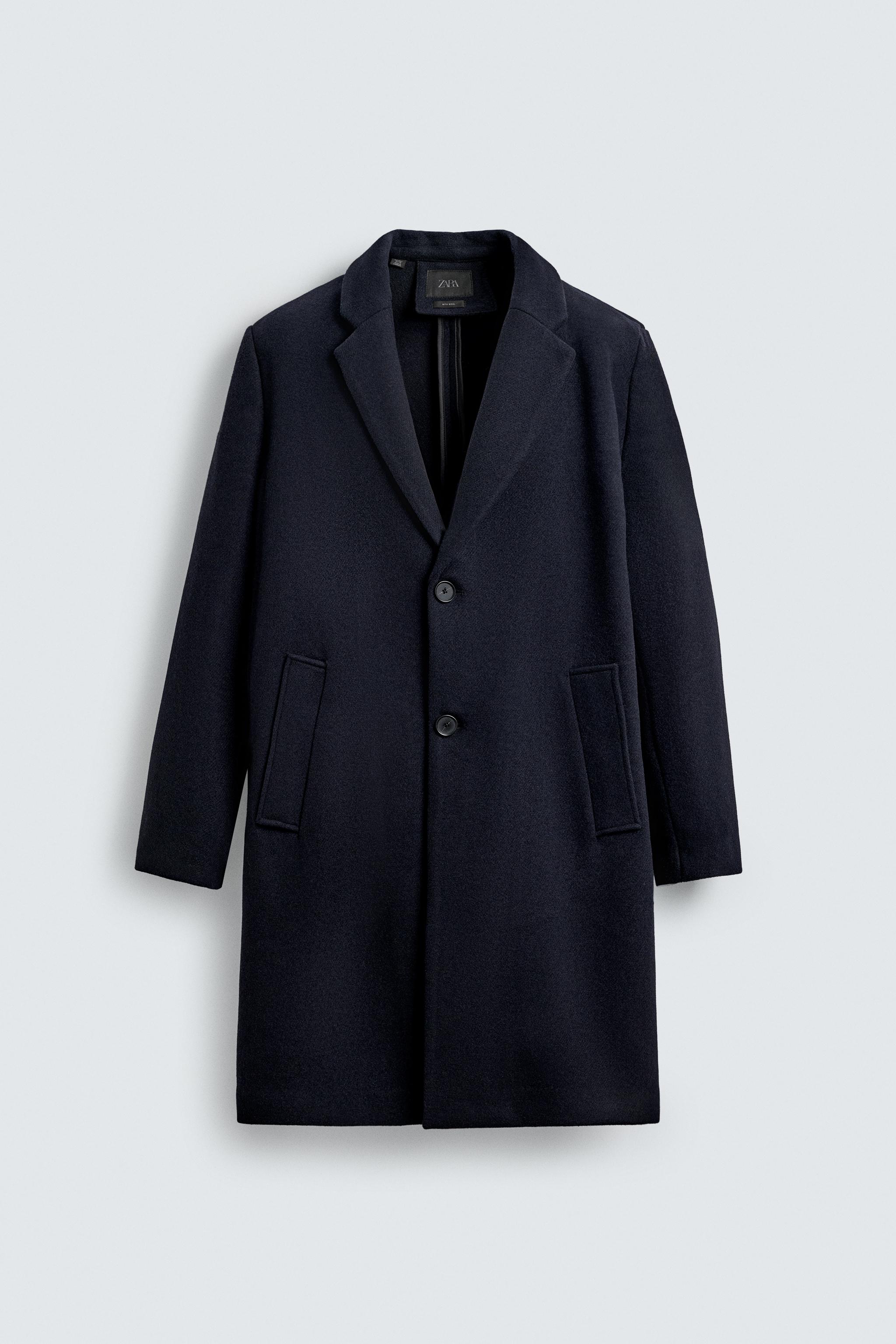 ZARA メンズ ロングコート オーバーサイズ ダブル トレンド ブラック ザラ ドレスコート – メンズ | ZARA 日本