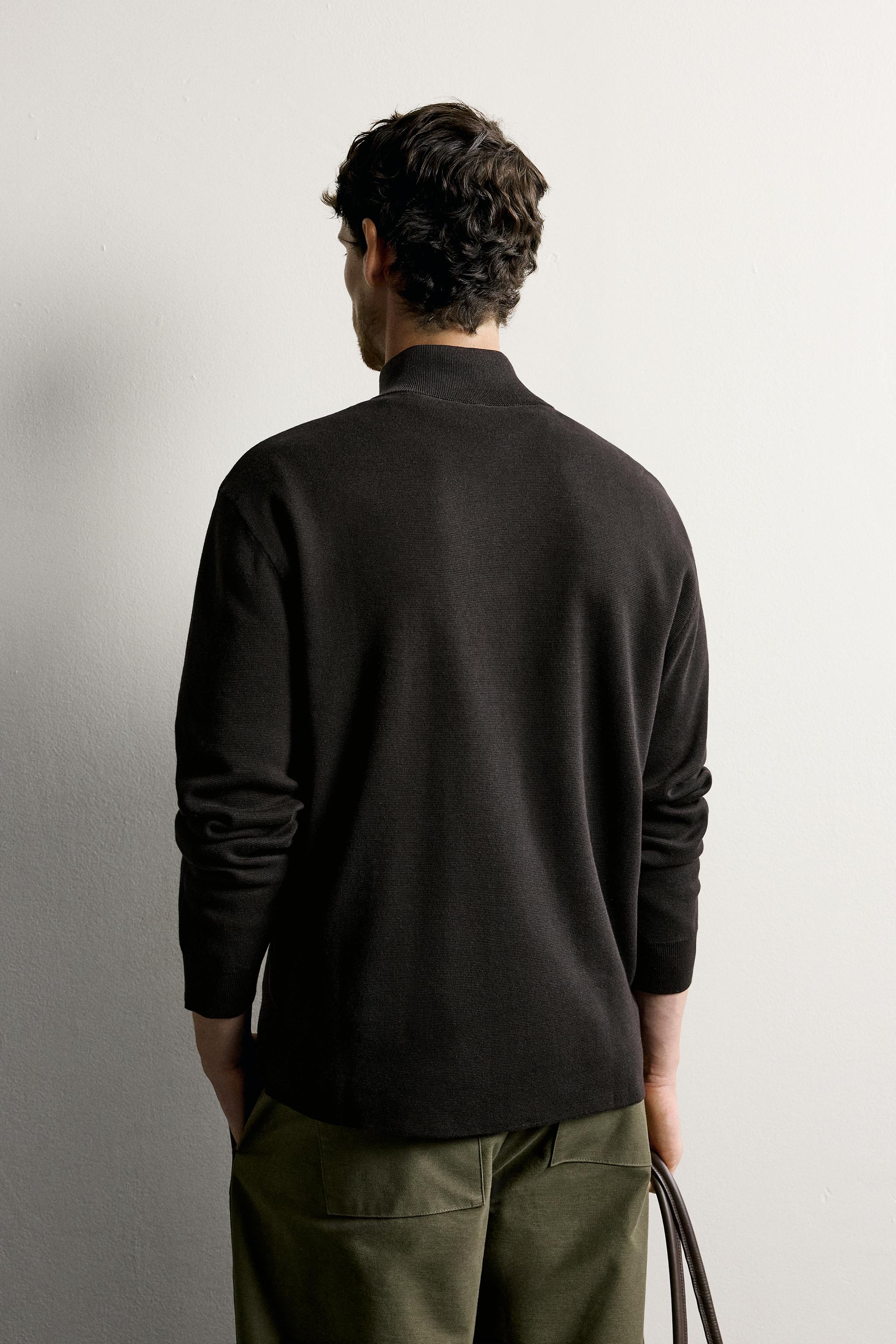 REGULAR FIT QUARTER-ZIP SWEATER