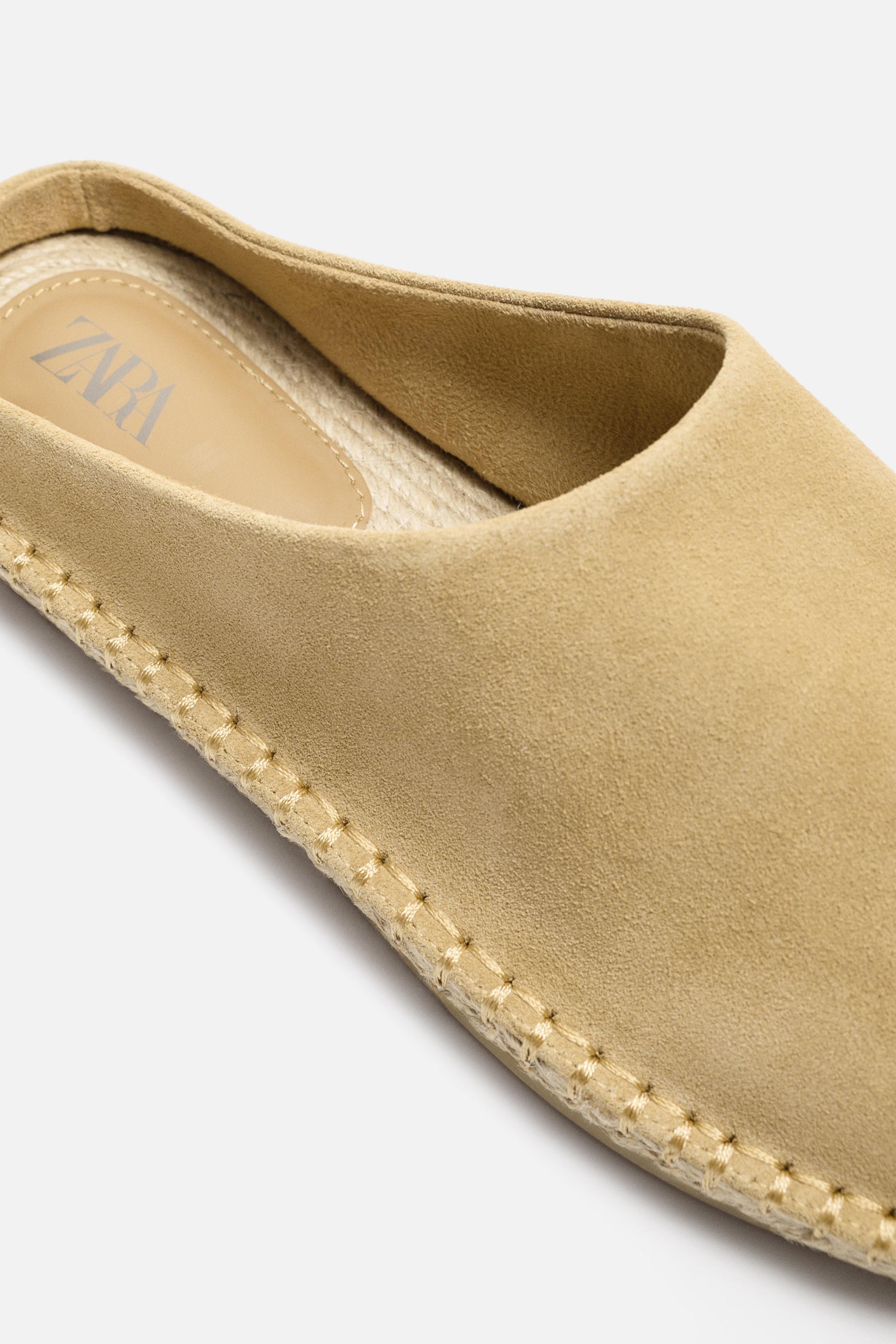 【ZARA】レザー ミュールエスパドリーユ 2737/520/131 レザー ミュールエスパドリーユ - トープグレー | ZARA Japan / 日本