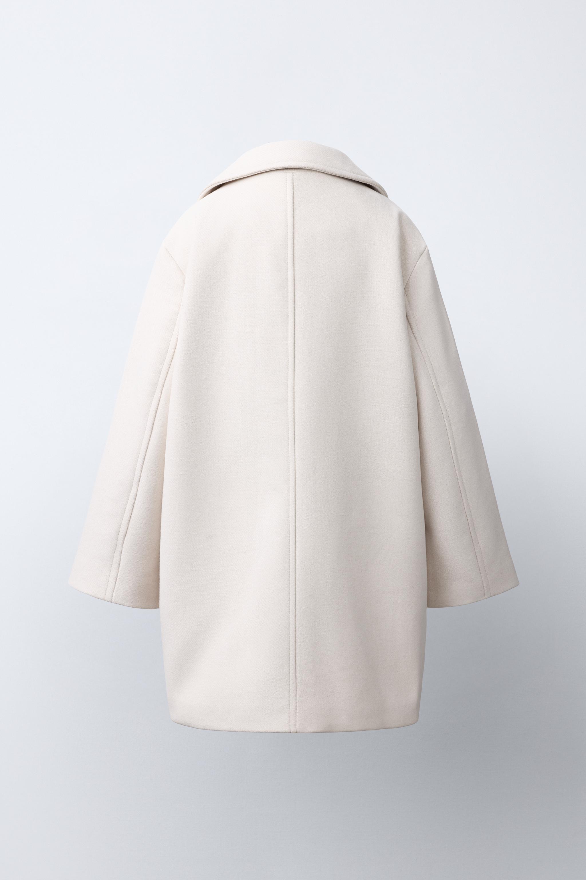 LAPEL COLLAR WOOL-BLEND COAT