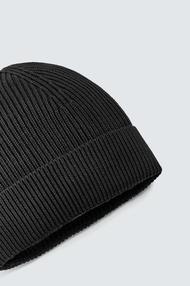 BASIC KNIT BEANIE - Black by Zara - Image 1