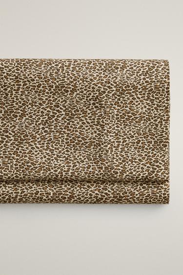 (300 THREAD COUNT) SATEEN GIRAFFE FLAT SHEET - Beige Zara
