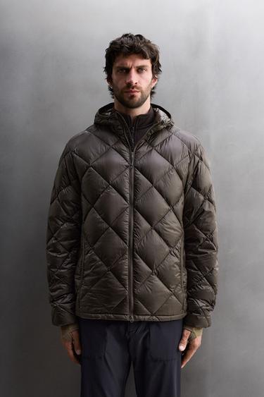 Zara 100% SULETÄIDISEGA KAPUUTSIGA JOPE - Brown