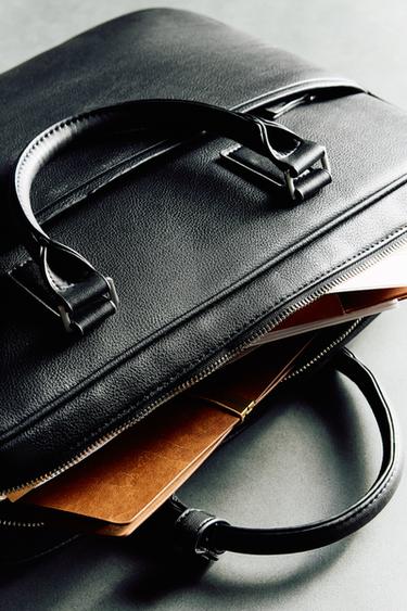 TEXTURED BRIEFCASE - Black by Zara - Image 0