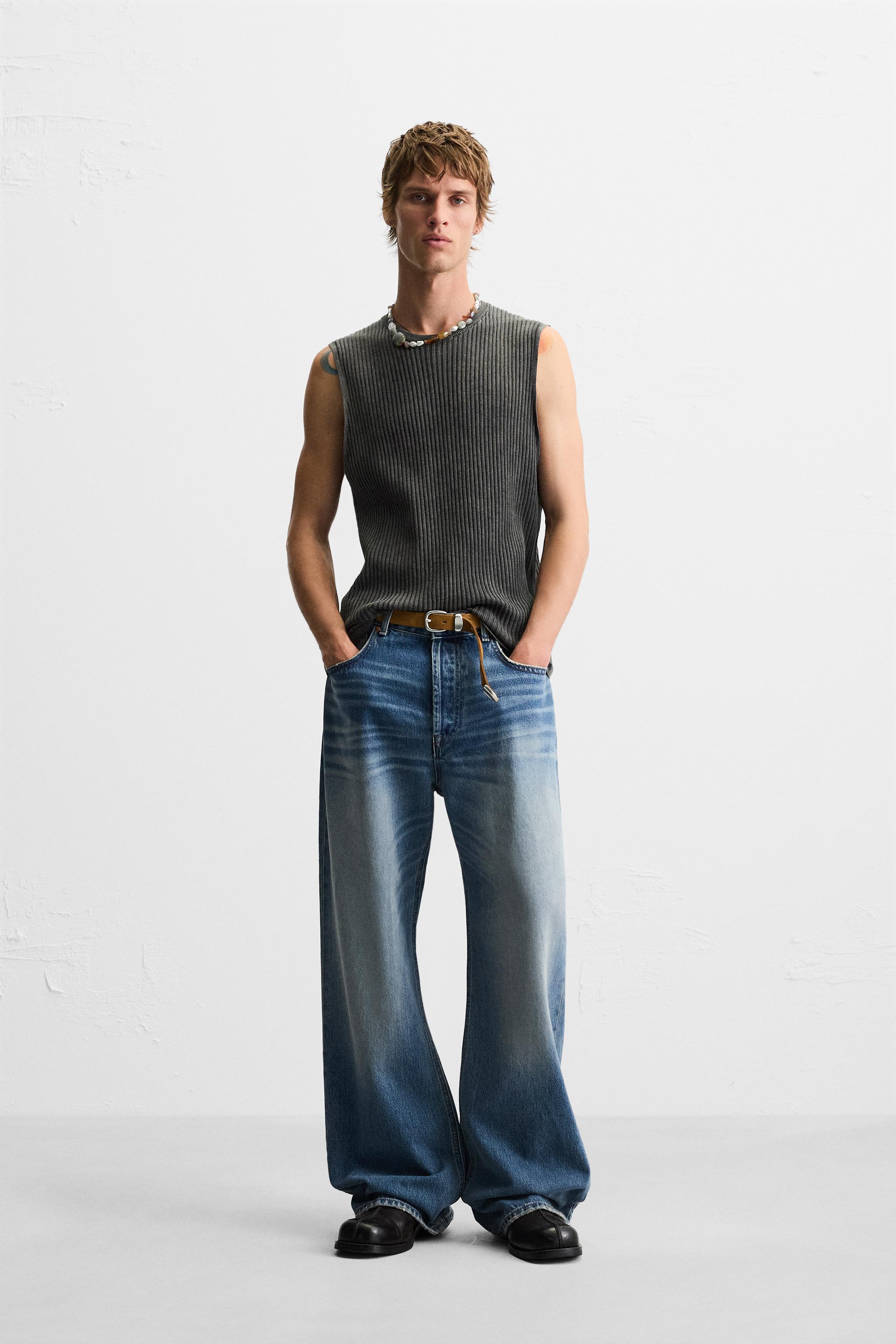 RIBBED KNIT TANK - Anthracite grey | ZARA United States