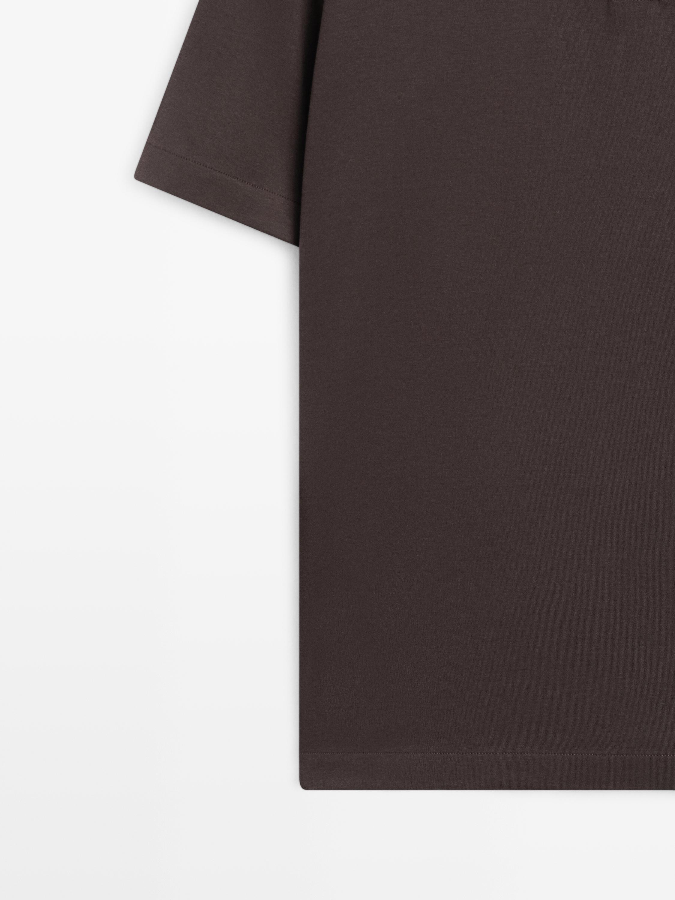 Short sleeve cotton blend knit polo shirt