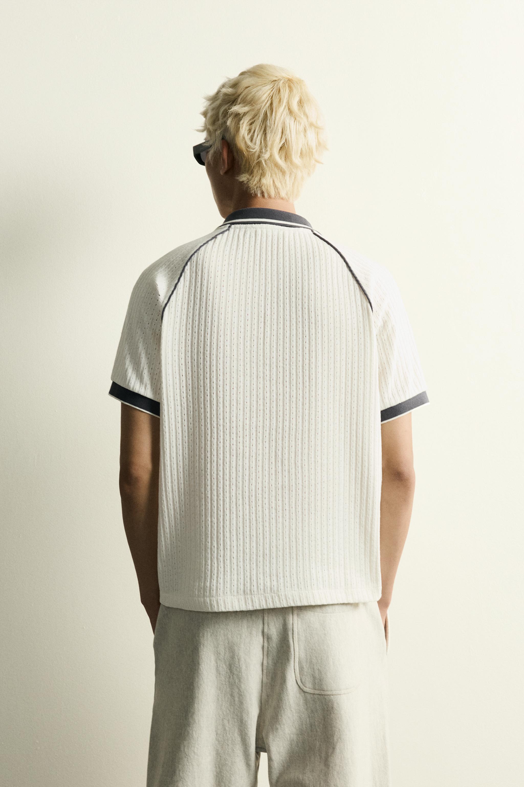 RETRO SOCCER JACQUARD CONTRAST POLO