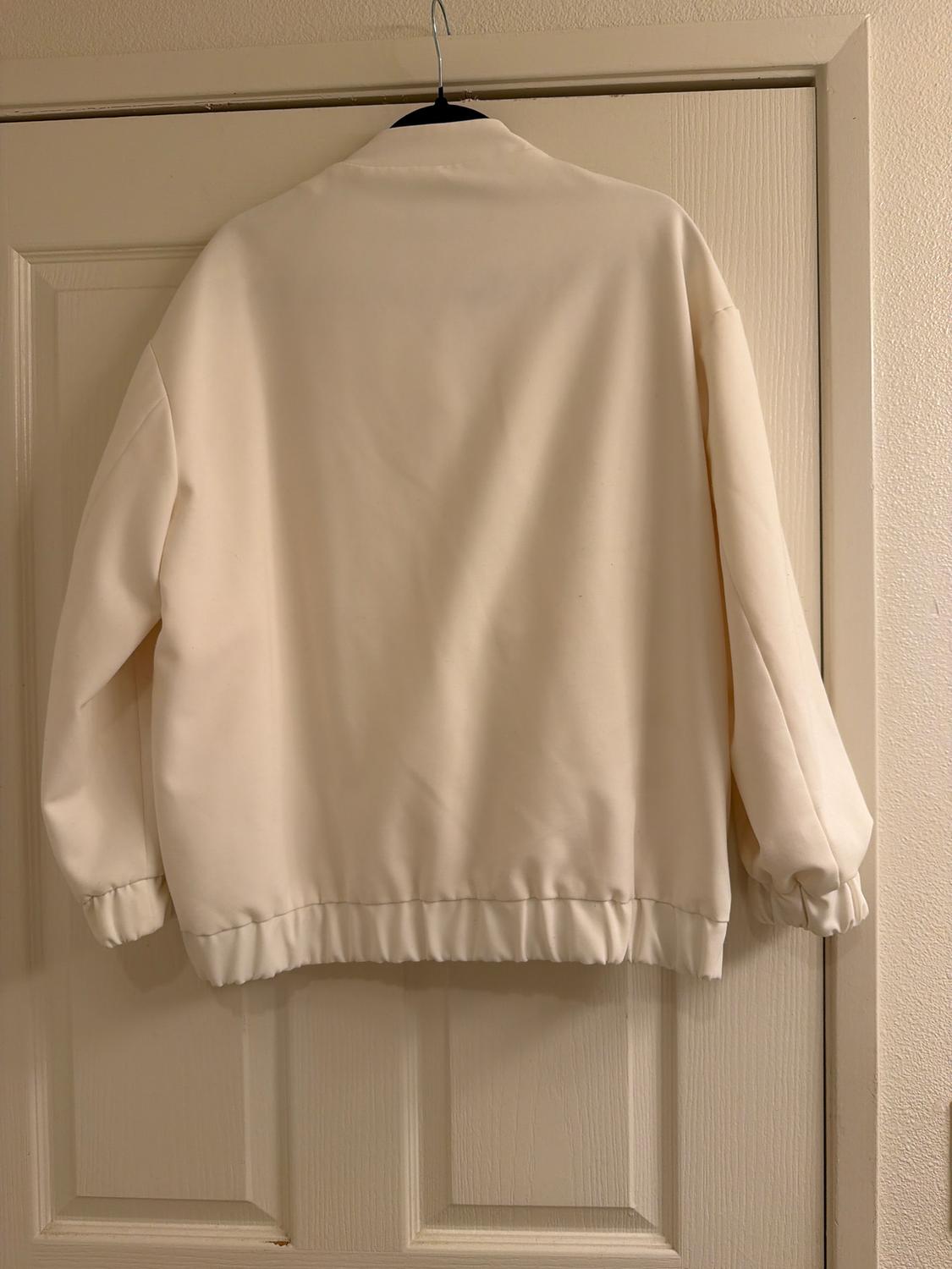 LONG PATCH POCKET BOMBER JACKET - Image 2