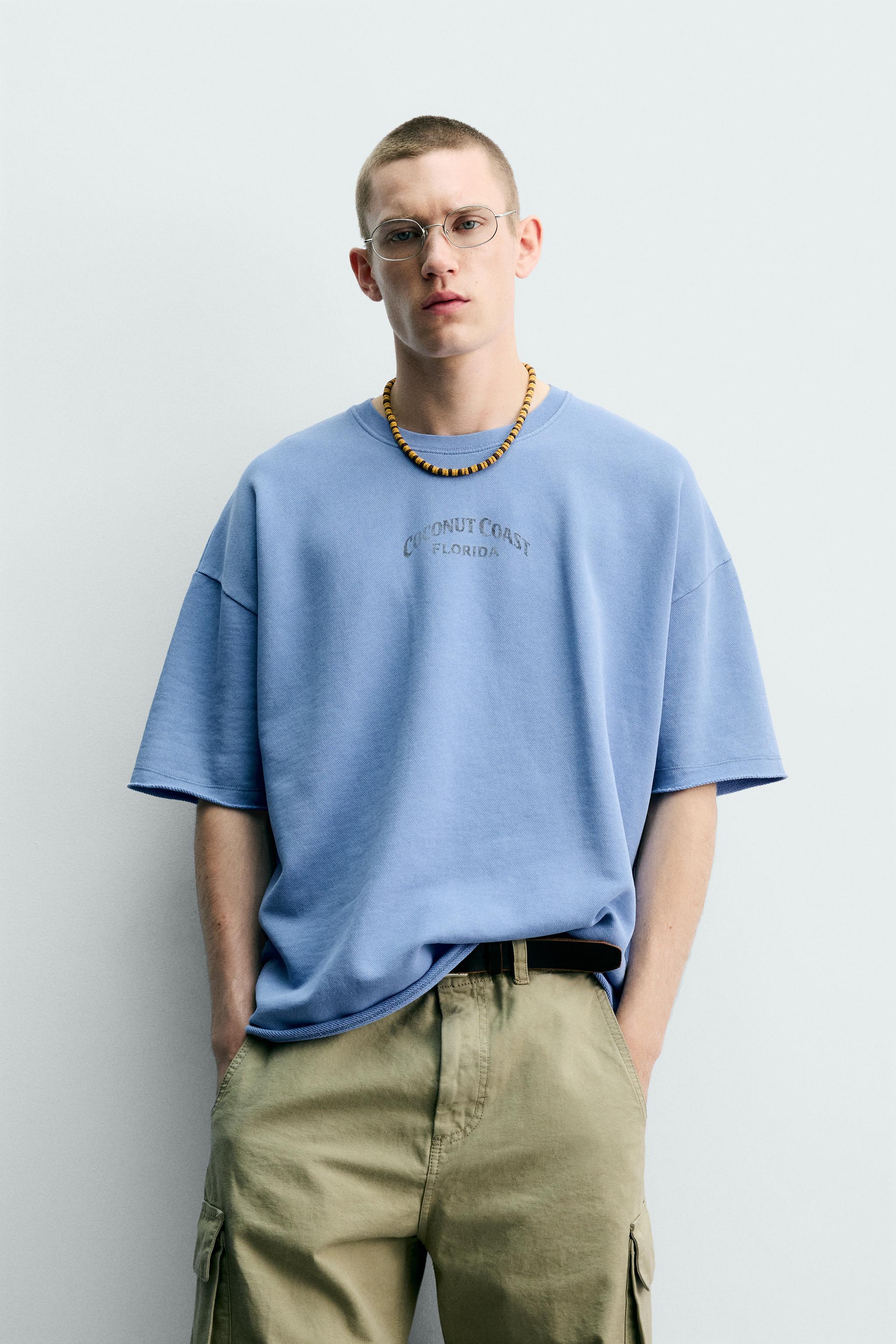 WASHED CONTRAST PRINT SWEATSHIRT