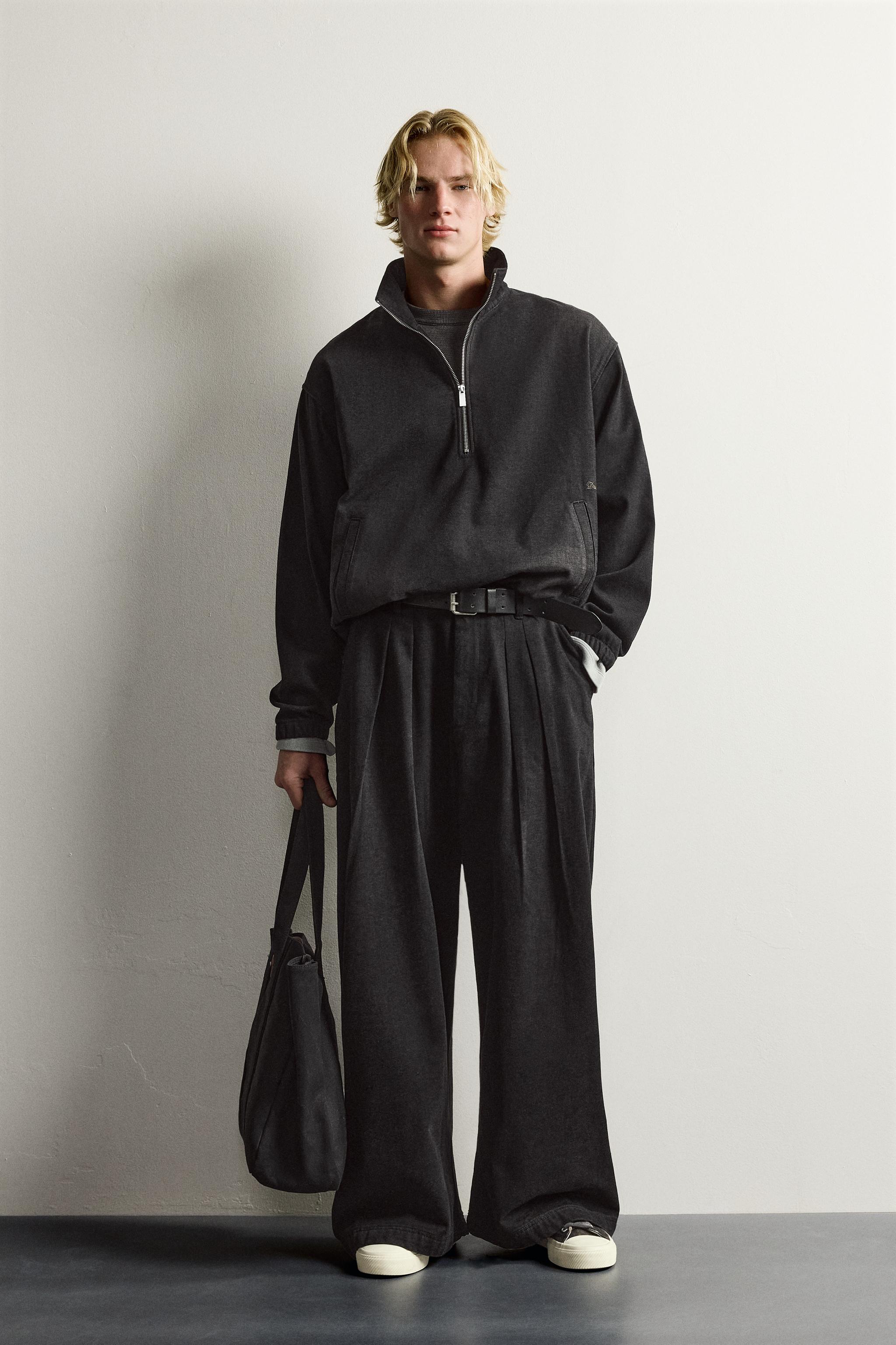 BRUSHED DENIM ANORAK - Black | ZARA United States