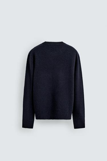 PULL LAINE - YACK - Bleu marine de Zara - Image 8