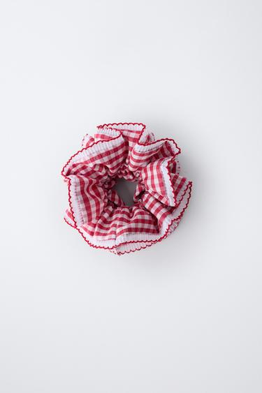 CHOUCHOU DOUBLE À CARREAUX VICHY - Rouge de Zara - Image 3