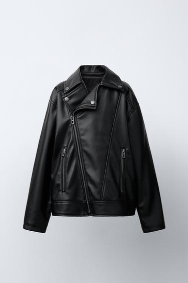 FAUX LEATHER BIKER JACKET - Black by Zara - Image 0
