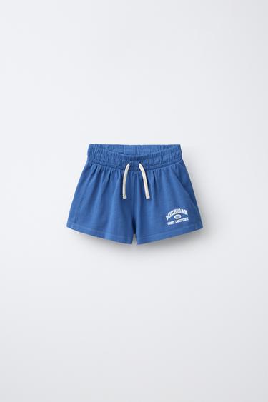 Zara HEAVY JUMPER SHORTS - Bluish