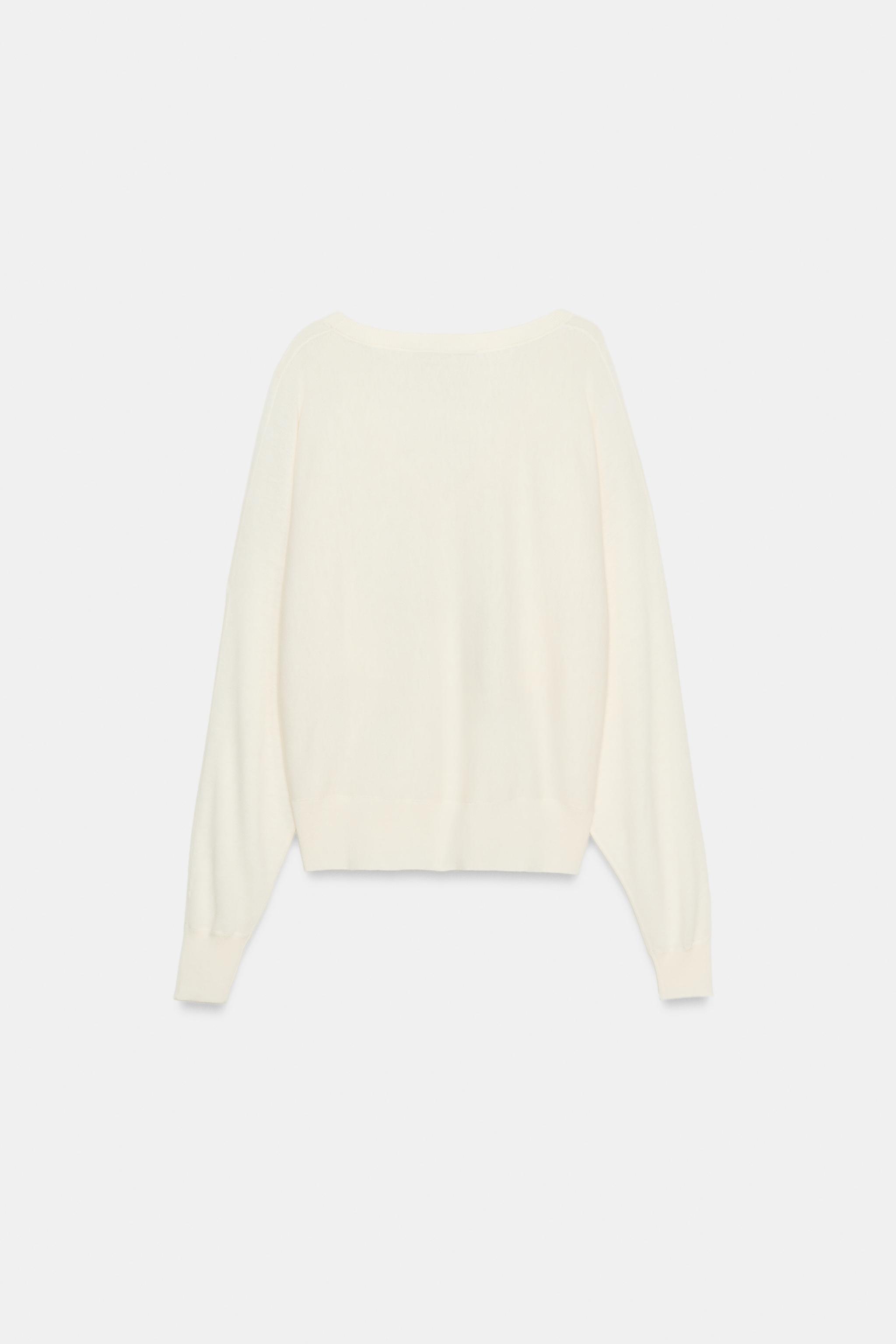 PULL EN MAILLE AVEC COL V