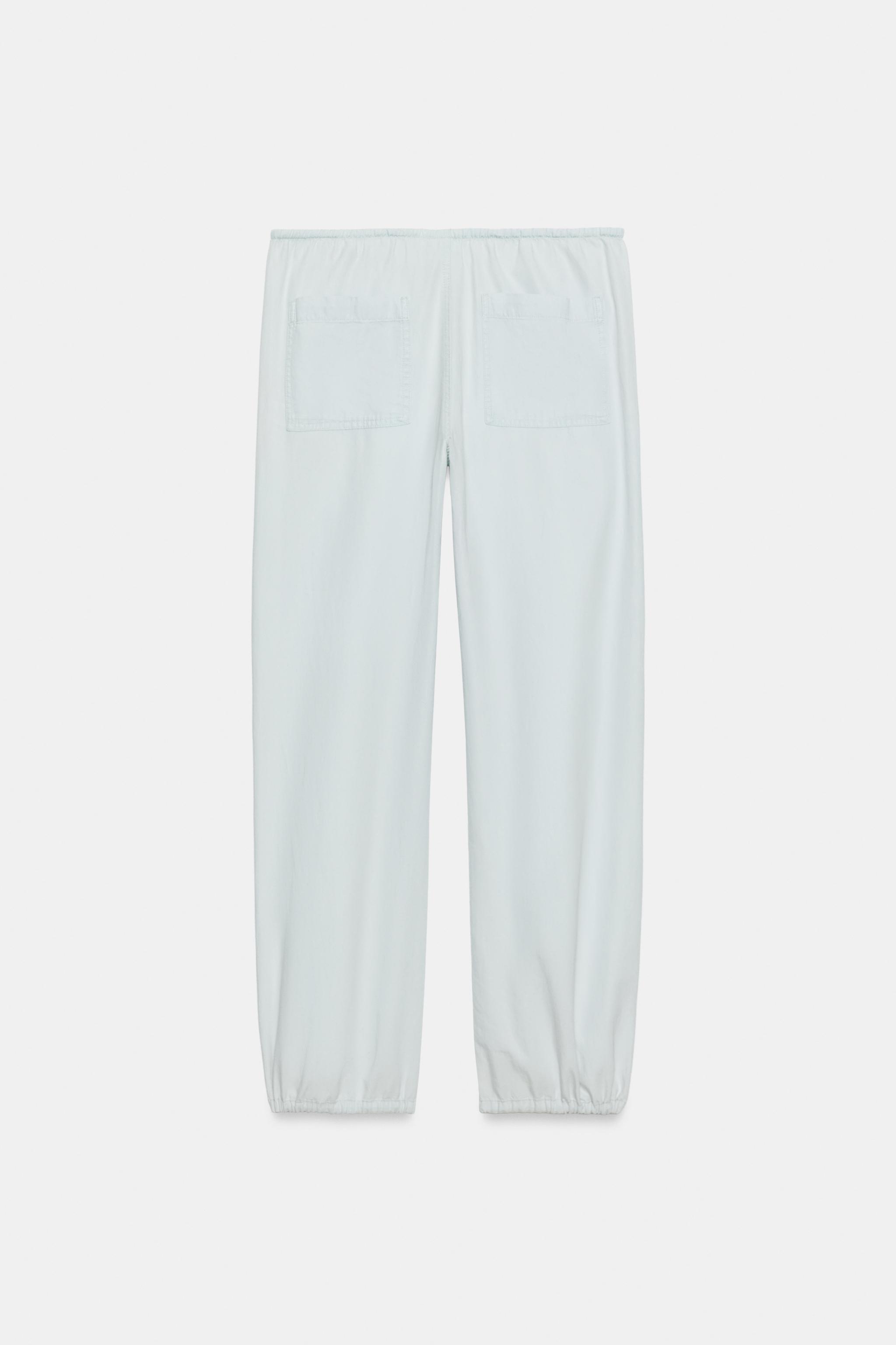 Zara BAĞCIKLI DÖKÜMLÜ PANTOLON görsel 4