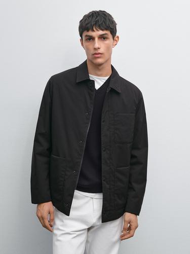 Zara Water-repellent technical jacket - Black
