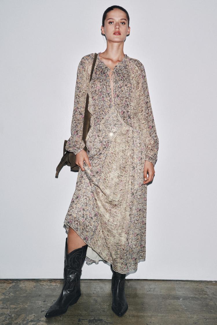 Vestidos Botas Zara Nueva Coleccion BOTA COWBOY BORDADOS PIEL