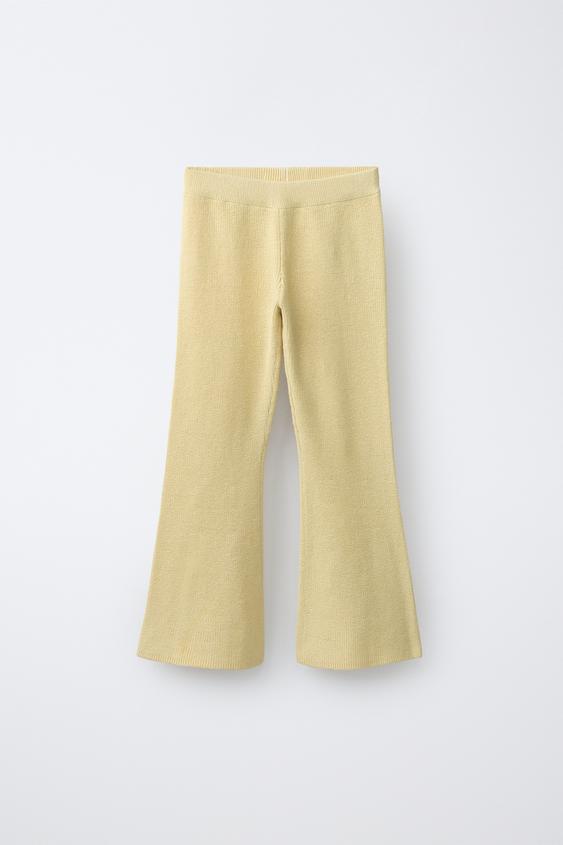 PANTALÓN PUNTO FLARE - Amarillo claro de Zara - Imagen 0