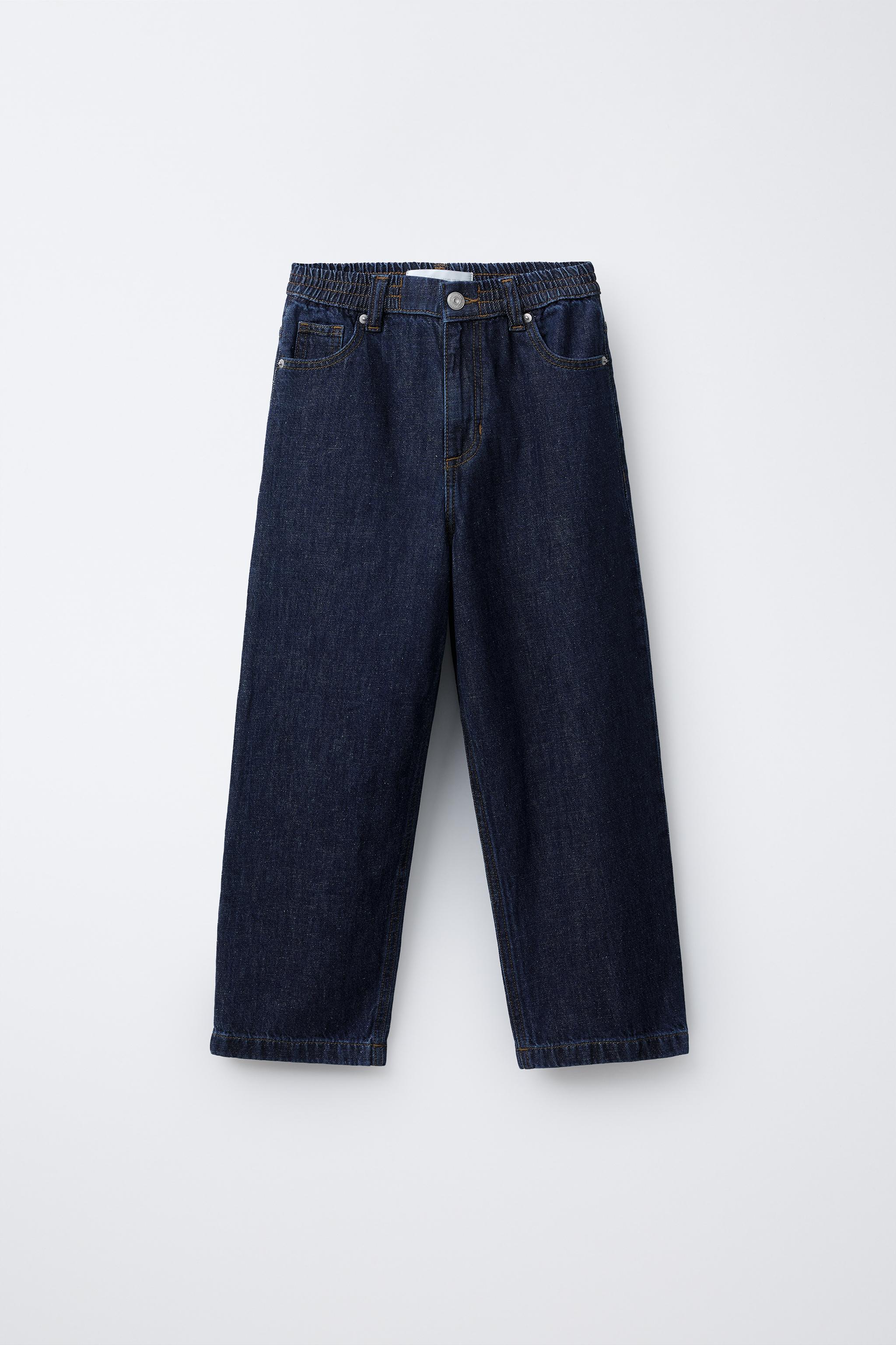 CONTRAST RELAXED BAGGY JEANS