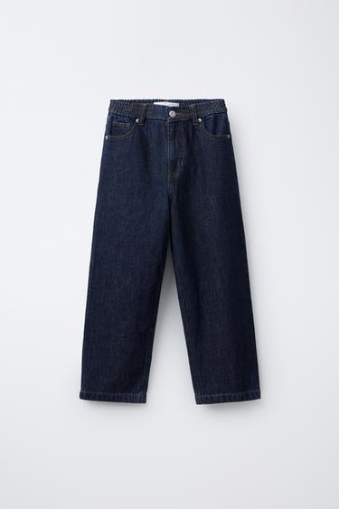 CONTRAST RELAXED BAGGY JEANS - Indigo by Zara - Image 0