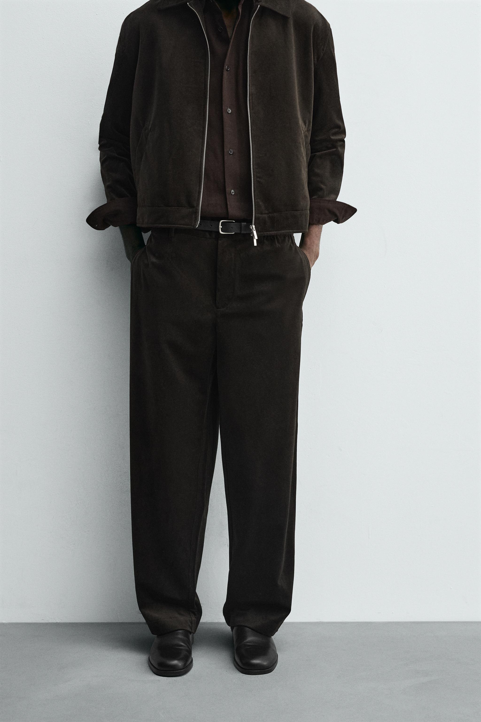 VELVET TEXTURED PANTS