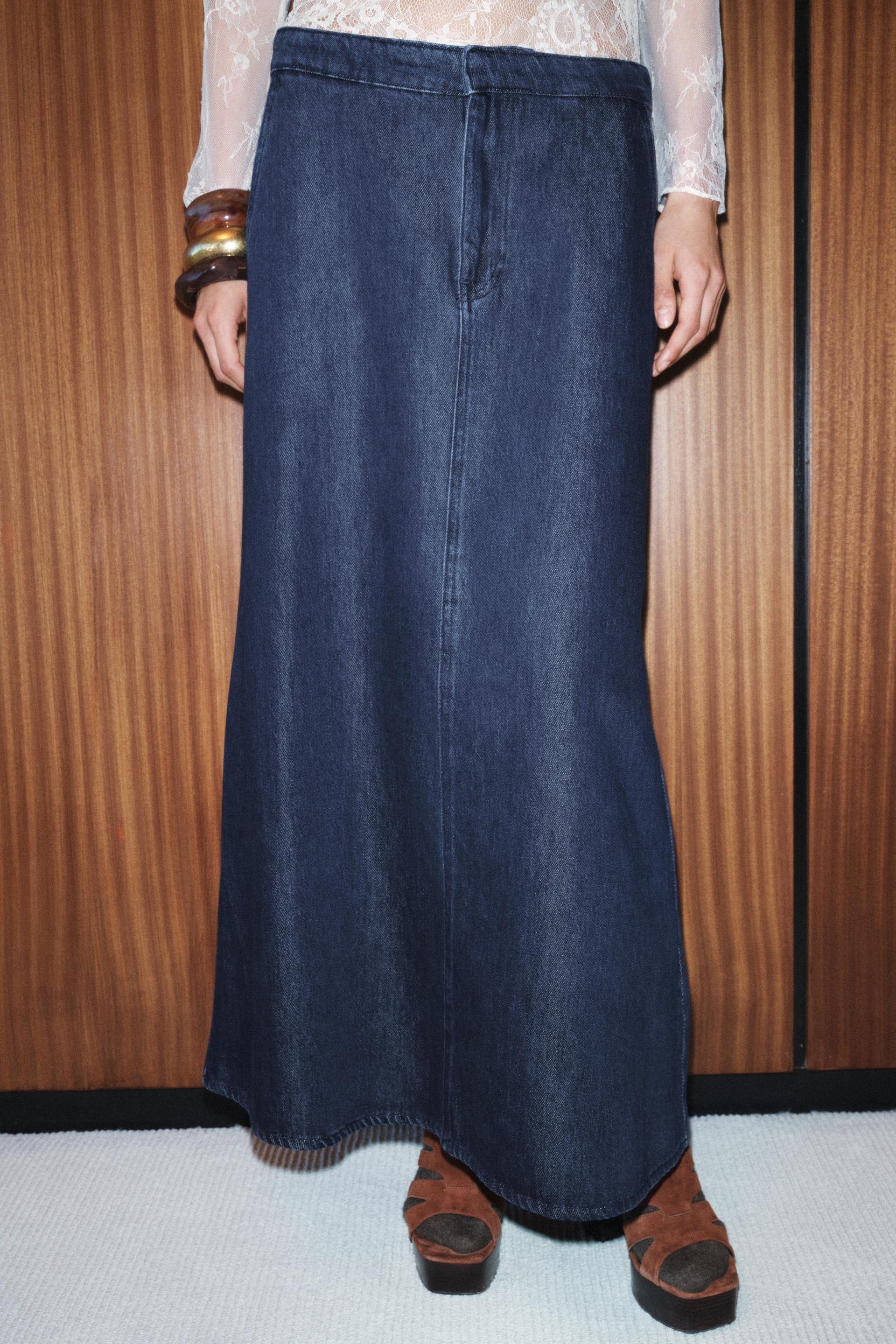 Jean skirt zara hotsell