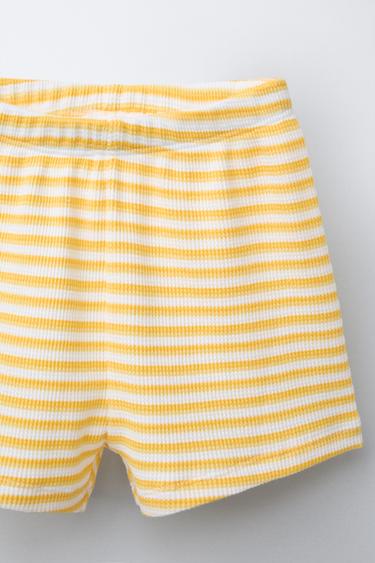 STRIPED WAFFLE TEXTURE T-SHIRT AND BERMUDA SHORTS SET - striped by Zara - Image 6