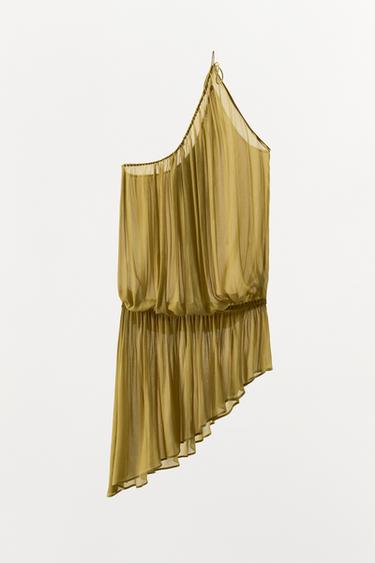 ASYMMETRIC TOP WITH TIES - Green by Zara - Image 2