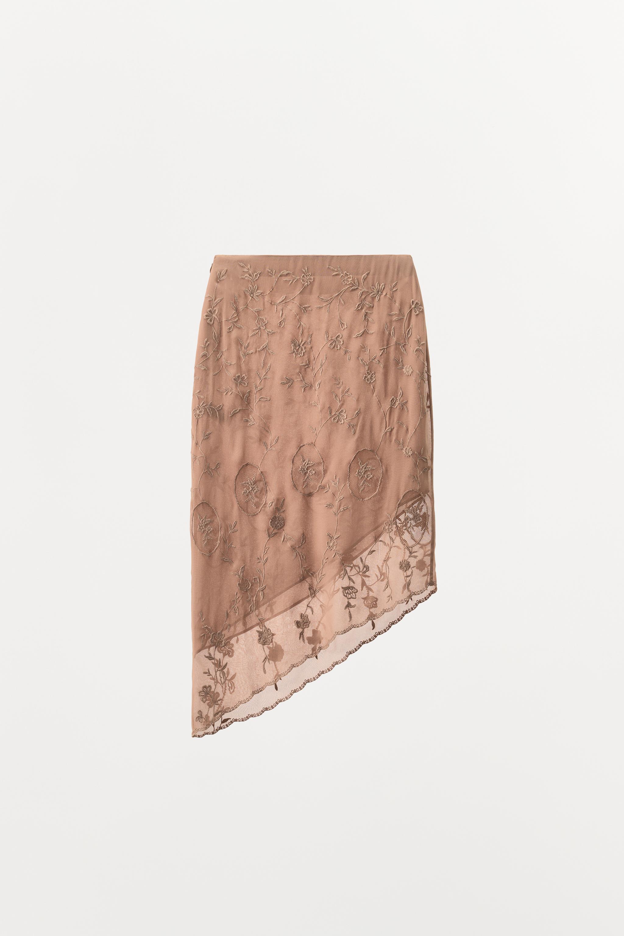 JUPE GEORGETTE BRODERIES FANTAISIE