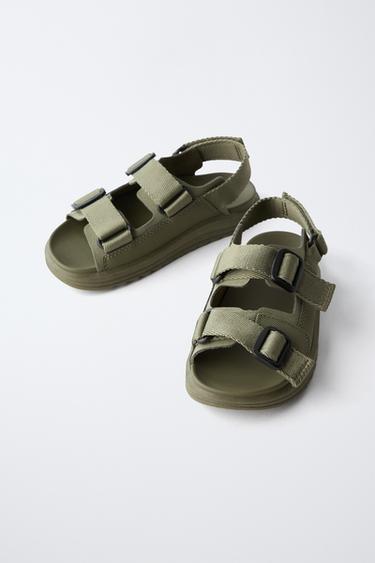 BUCKLED SANDALS - Khaki Green by Zara - Image 2