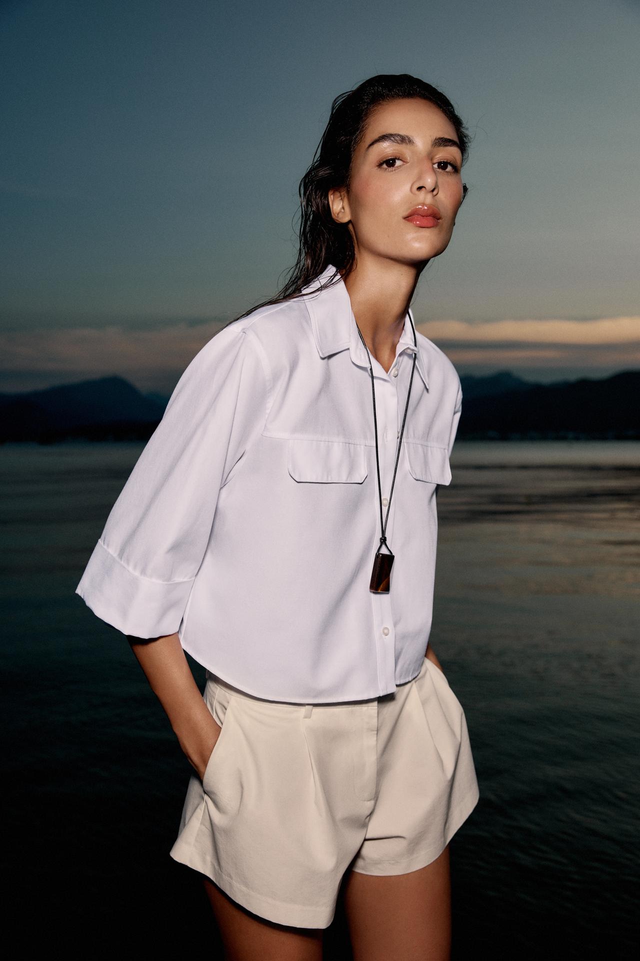 CHEMISE COURTE OXFORD