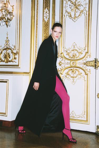 Zara TAILCOAT WITH TUXEDO COLLAR ZW COLLECTION LIMITED EDITION - Black