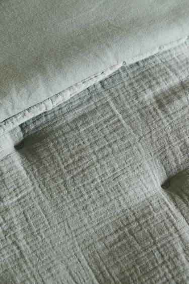 KIDS' PLAIN MUSLIN BEDSPREAD - Green by Zara - Image 5