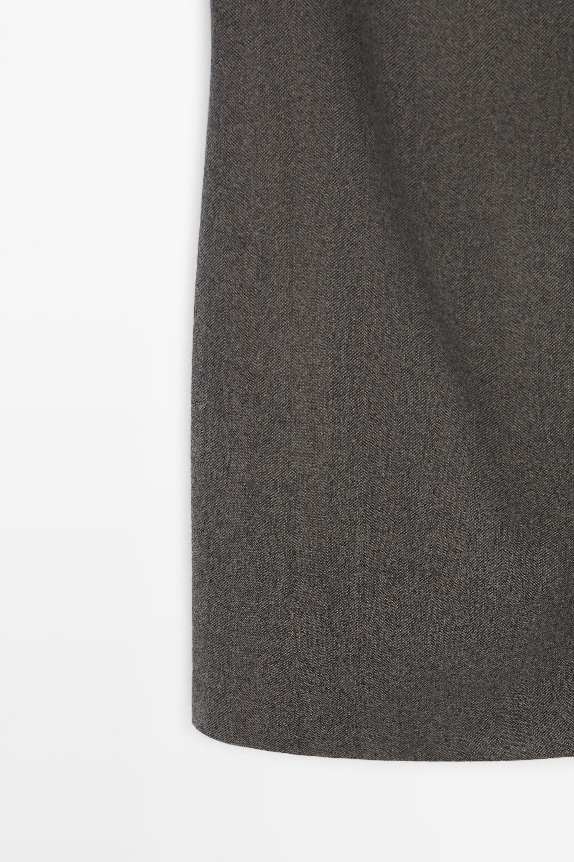 Robe courte col bateau mélange laine