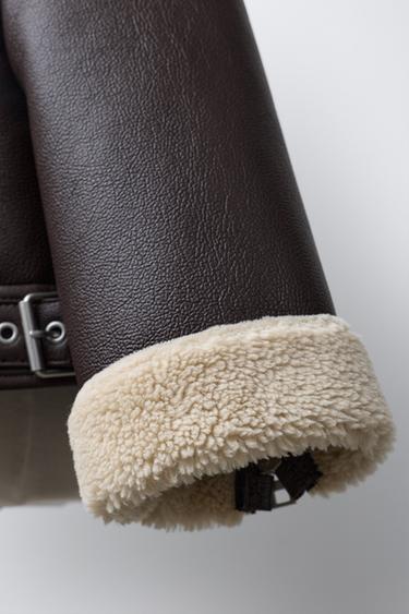 DOUBLE-FACED BIKER JACKET - Brown by Zara - Image 5