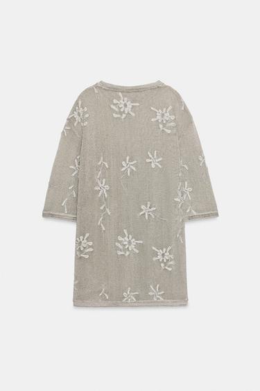 OVERSIZE METALLIC THREAD KNIT TOP - Silver by Zara - Image 6