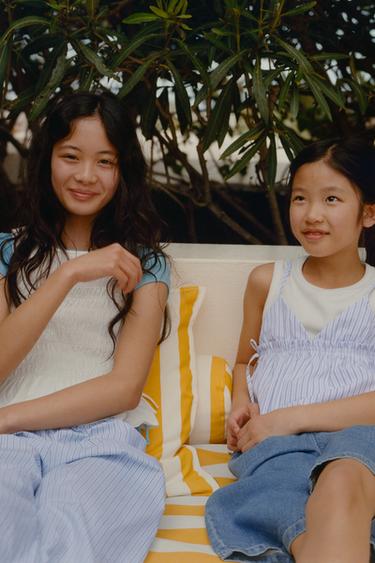 TOP WITH ELASTICATED BOWS - White by Zara