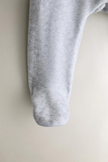 GRENOUILLÈRE BÉBÉ CACHE-COU BRODÉ - Gris chiné de Zara - Image 2