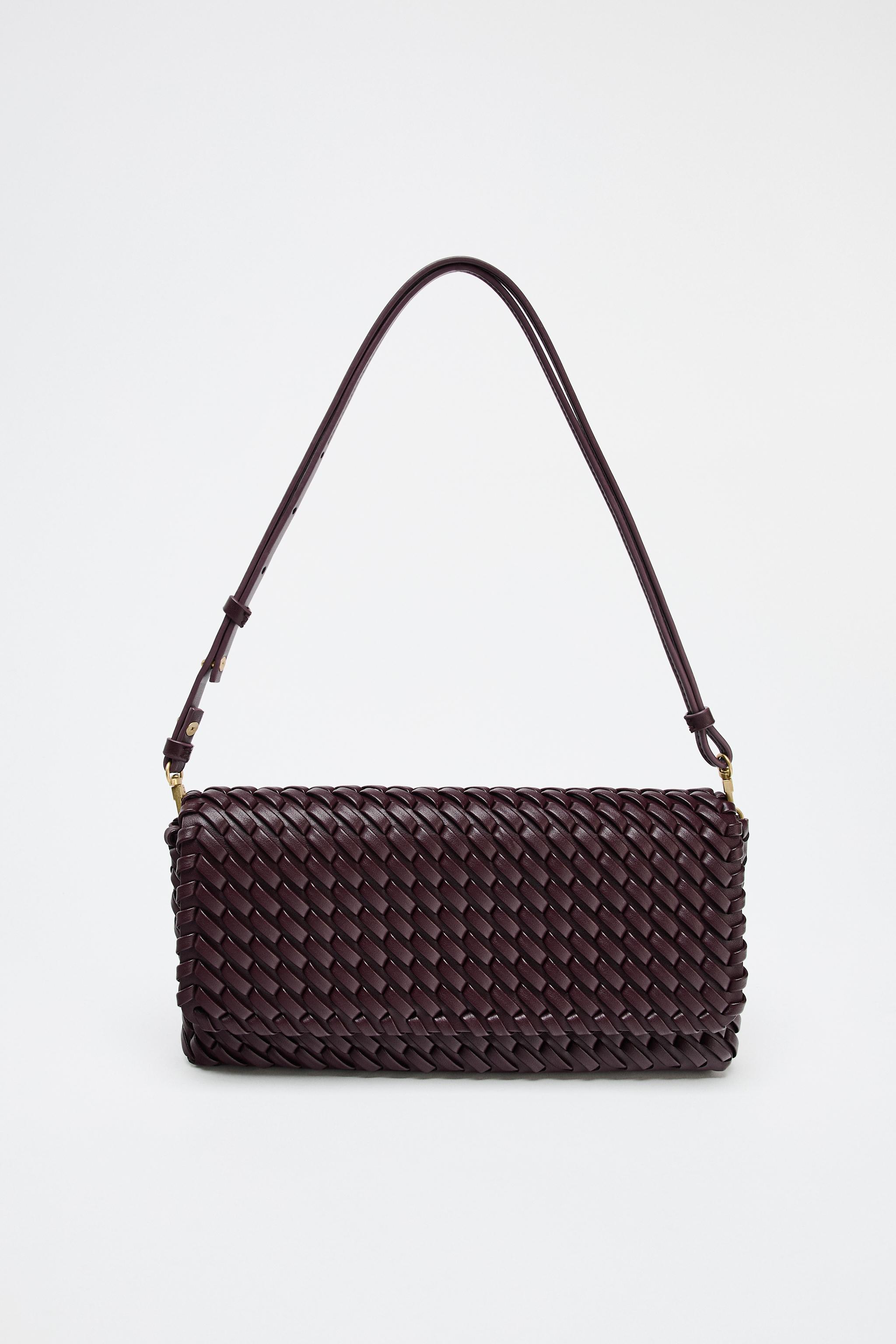 WOVEN BAG - Burgundy Red | ZARA United States WOVEN BAG - Burgundy Red | ZARA United States