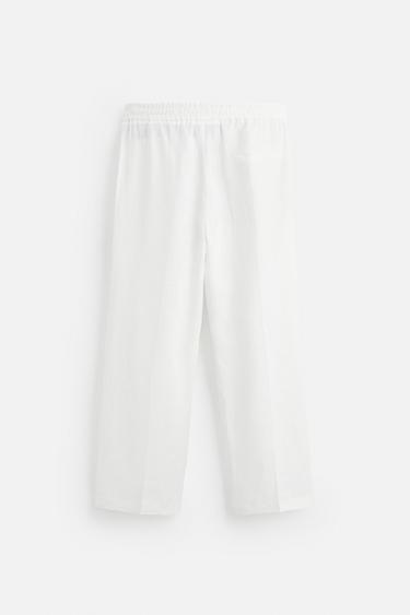 PANTALON DE COSTUME 100 % LIN - Blanc de Zara - Image 5